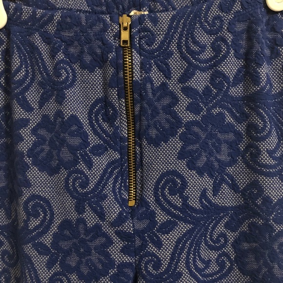 KTOO high waist cobalt blue lace overlay leggings - Picture 7 of 10